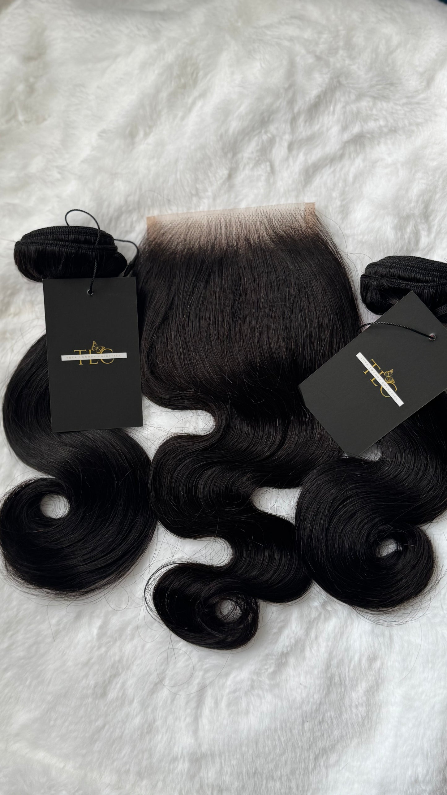 Short Virgin Hair Bundles + HD 4x4 Closure